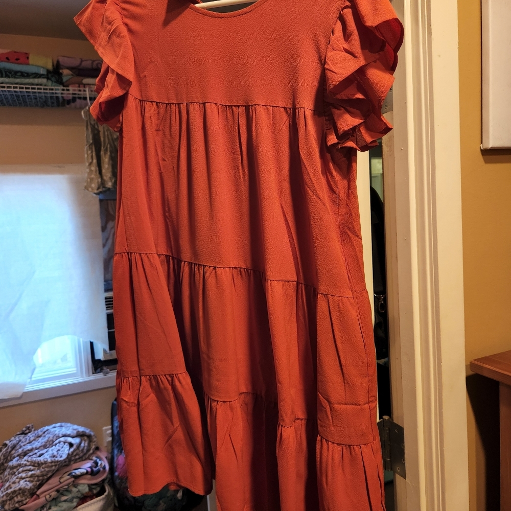 Burnt orange dress